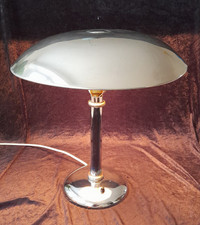 Tischlampe original 70er Chrom Pop Art Schirmdurchmesser ca. 45cm