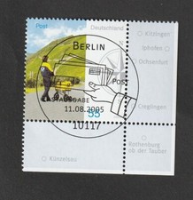 Briefmarke 2005 2482 Serie Post: mit Zustellwagen Eckstück Erstausgabestempel