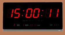 Wanduhr Digitaluhr digital Wohnzimmer Küchenuhr Beleuchtung 4622 in rot LED
