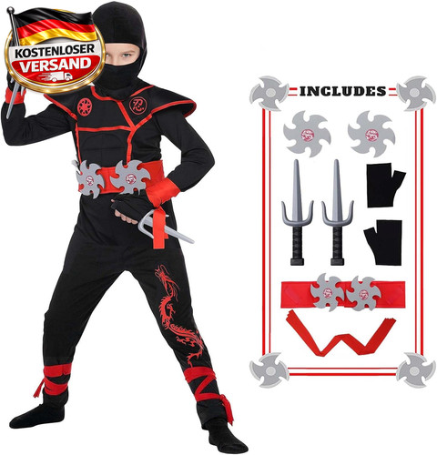 Kinder ninja kostüm - ninja,