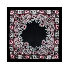 Vintage Style Paisley Print Satin Seide Schal Damen Halstuch Kopftuch