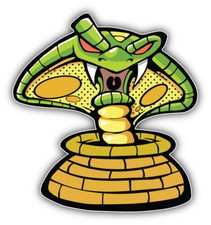 Autoaufkleber wütend Schlange