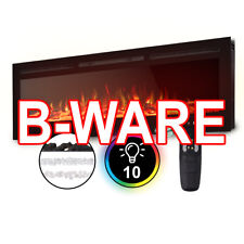 B-Ware Elektrokamin weiß/schwarz elektrischer Kamin Deko Wandkamin Heidenfeld 