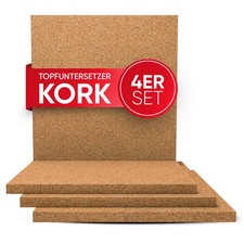 Topfuntersetzer Kork Untersetzer 19cm Telleruntersetzer Korkuntersetzer Eckig