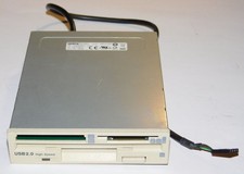 Teac FD-CR7 3,5" Diskettenlaufwerk Weiß + Kartenleser Cardreader SD CF MS SM MMC