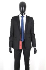 HUGO BOSS Anzug, Mod. Aeron2/Hamen2, Gr. 90 / US 36L, Extra Slim Fit, Black