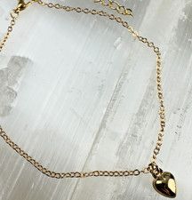 Fußkettchen Damen Gold – Fußkette mit Herz – Modeschmuck Elegant – Geschenkidee