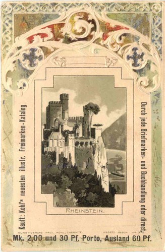Burg rheinstein litho - burg,
