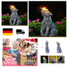 Solar Hund Deko Schmetterling