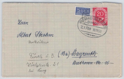 Bund bahnpost beleg - bund,