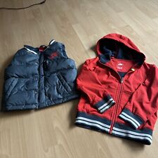 nike softshell jacke Größe XS 122-128cm 6-8 Jahre Rot  + Nike Weste Grau Zus.knö