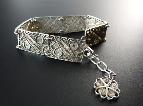 Vintage filigran silberarmband - vintage,