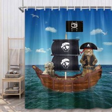 Lustig Meer pirat Katze 3D