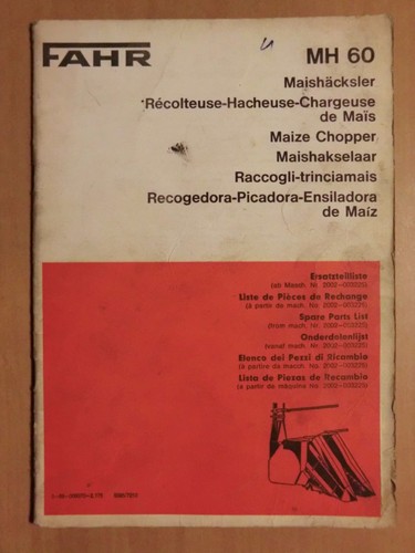 Fahr ersatzteilliste - fahr,