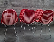 1v.4 DKX Wire Side Chair I Charles Eames 1952 I Herman Miller I Single Piece Pad