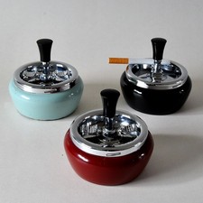 3 kleine Erhardt SCHLEUDERASCHER / Roulette Ashtrays, 50er Jahre