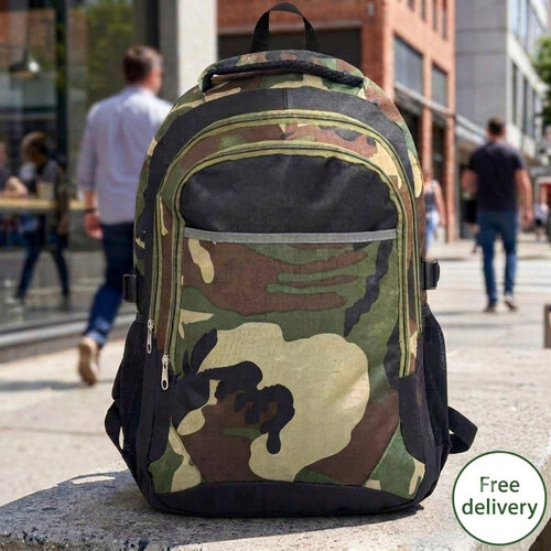 40l camo school backpack - camo,