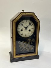 Antike Junghans Tischuhr Pendeluhr Kaminuhr um 1900 Schwarzwald mit Schlüssel