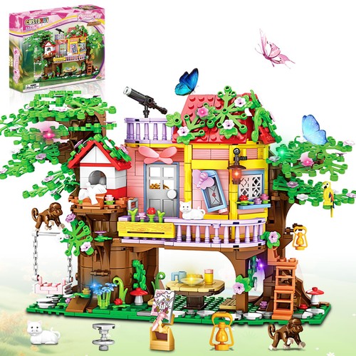840 teile baumhaus - baumhaus, bausteine