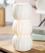 Gilde Tischleuchte Falco weiß