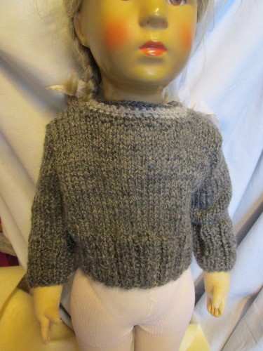 Pullover grau paßt kk puppe - grau, kk-puppe