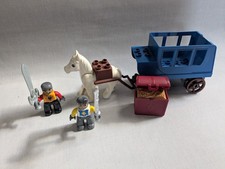 Lego Duplo 4862 Figur Pferd Set Kutsche Castle Ritter Pferdekutsche Schatztruhe