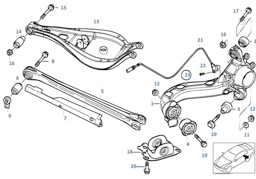 Querlenker unten bmw e46 - unten,