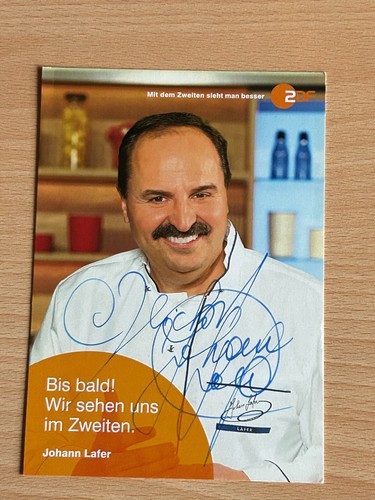 Johann lafer autogrammkarte - johann,