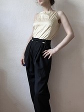 Handmade Top Bluse 100% Seide onesize M L 50er 60er Jahre Stil