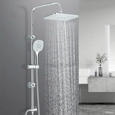 Duschset ohne Armatur Duschsystem Überkopfbrause Set Duschstange mit Kopfbrause