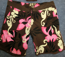 KALAIS Badehose Badeshorts Bermuda Surfer-Shorts braun pink creme Gr. 40 42