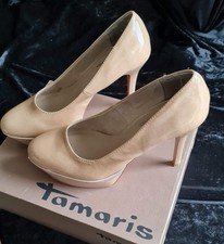 high heels 39 getragen mit plateau lack plateau pumps tamaris elegant beige 