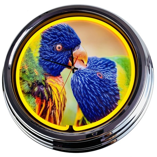 0449 wanduhr loris papagei - wanduhr, "loris