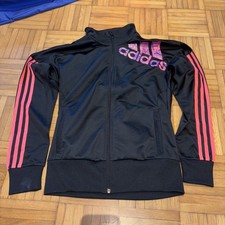 Mädchen Adidas Jacke/ Sportjacke, Langarm mit Kapuze Größe 164