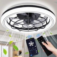 Moderne Smart-LED-Deckenleuchte Fan Deckenventilator Mit Lampe + Fernbedienung 