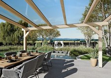 Terrassenüberdachung PC Doppelstegplatten Komplett Paket Set Terrassendach 16mm