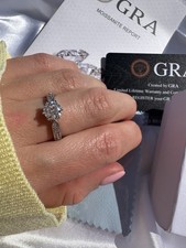 925 Silber Ring Moissanit 1 CT