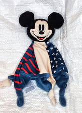 Disney Micky Maus Schmusetuch mit Rassel, Baby Schnuffeltuch, Kuscheltuch,