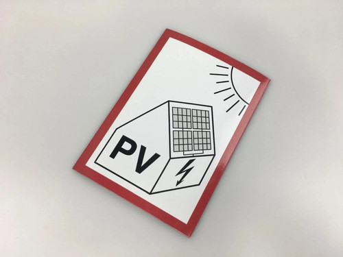 Schild anlage für - pv-anlage,