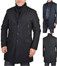 Herren Winterjacke Jacke Elegant Mantel Mantel Wasserdicht Blau