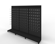 Supermarktregal Wandregal Metallregal Verkaufsregal Kiosk 290x300 cm inkl. Haken