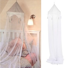 Moskitonetz Betthimmel Baldachin Fliegennetz Mückennetz Insektennetz Bett weiß