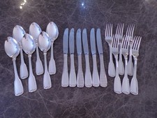 Princess Nica Augsburger Faden Vorspeisenbesteck 6 Personen 18 Teile Silber 100