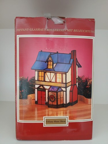 Tiffany lampe haus 15 cm - lampe, x