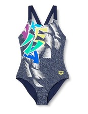 ARENA FUNNY LETTER JR V BACK KINDER MÄDCHEN EINTEILER BADEANZUG GR:128