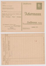 97767 DR Ganzsachen Postkarte P199 Zudruck Stopfgarnfabrik Ackermann Heilbronn