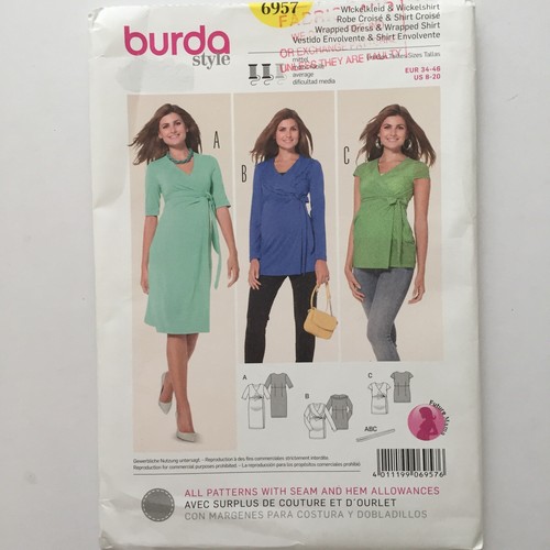 Burda 6957 umstandskleid - burda, top