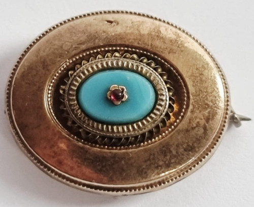 D0806 biedermeier brosche - -,