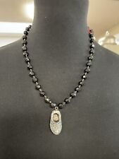 Rosa Templin Kette Schuh Strass Schwarz