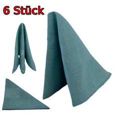 6x Stoffservietten Türkis 40